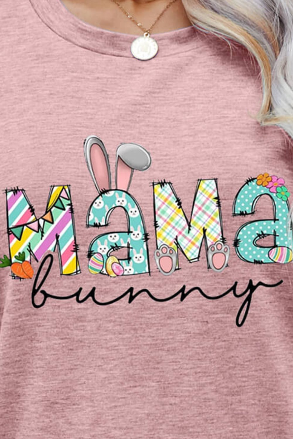 MAMA BUNNY Easter Graphic Tee Trendsi