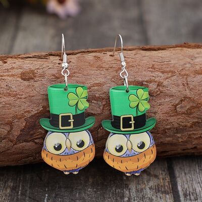 Owl Acrylic Dangle Earrings Trendsi