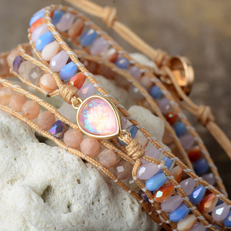 Opal Beaded Bracelet Trendsi