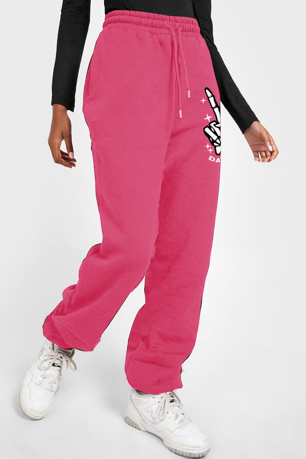 Simply Love Simply Love Full Size Drawstring DAY YOU DESERVE Graphic Long Sweatpants Trendsi