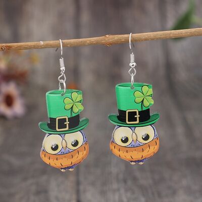 Owl Acrylic Dangle Earrings Trendsi