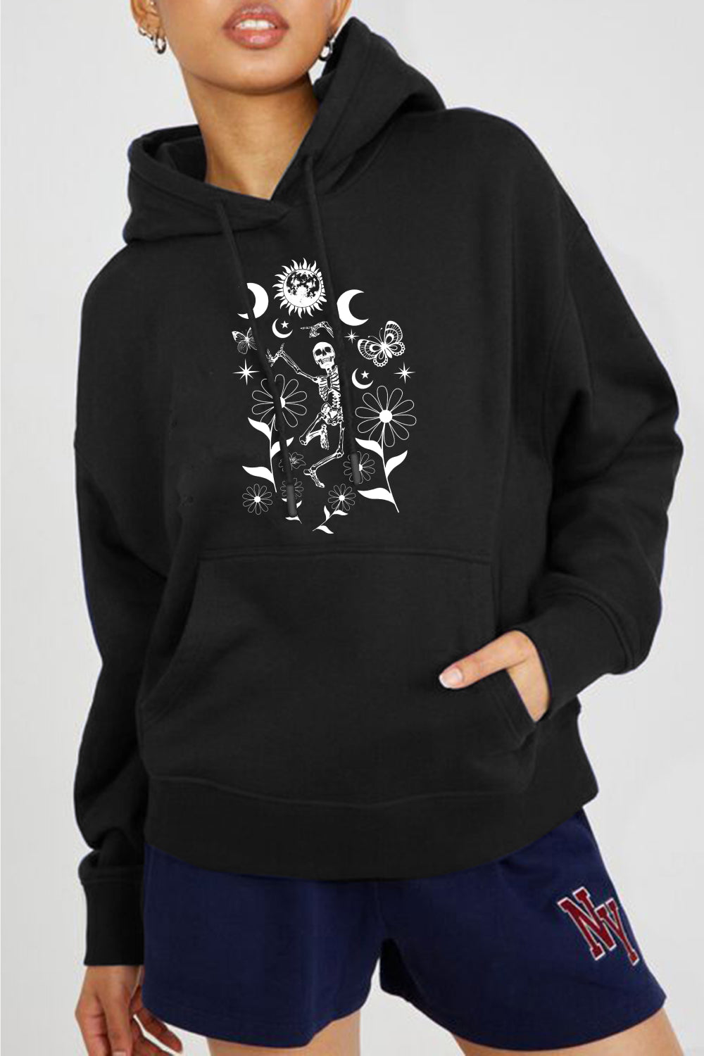 Simply Love Simply Love Full Size Dancing Skeleton Graphic Hoodie Trendsi