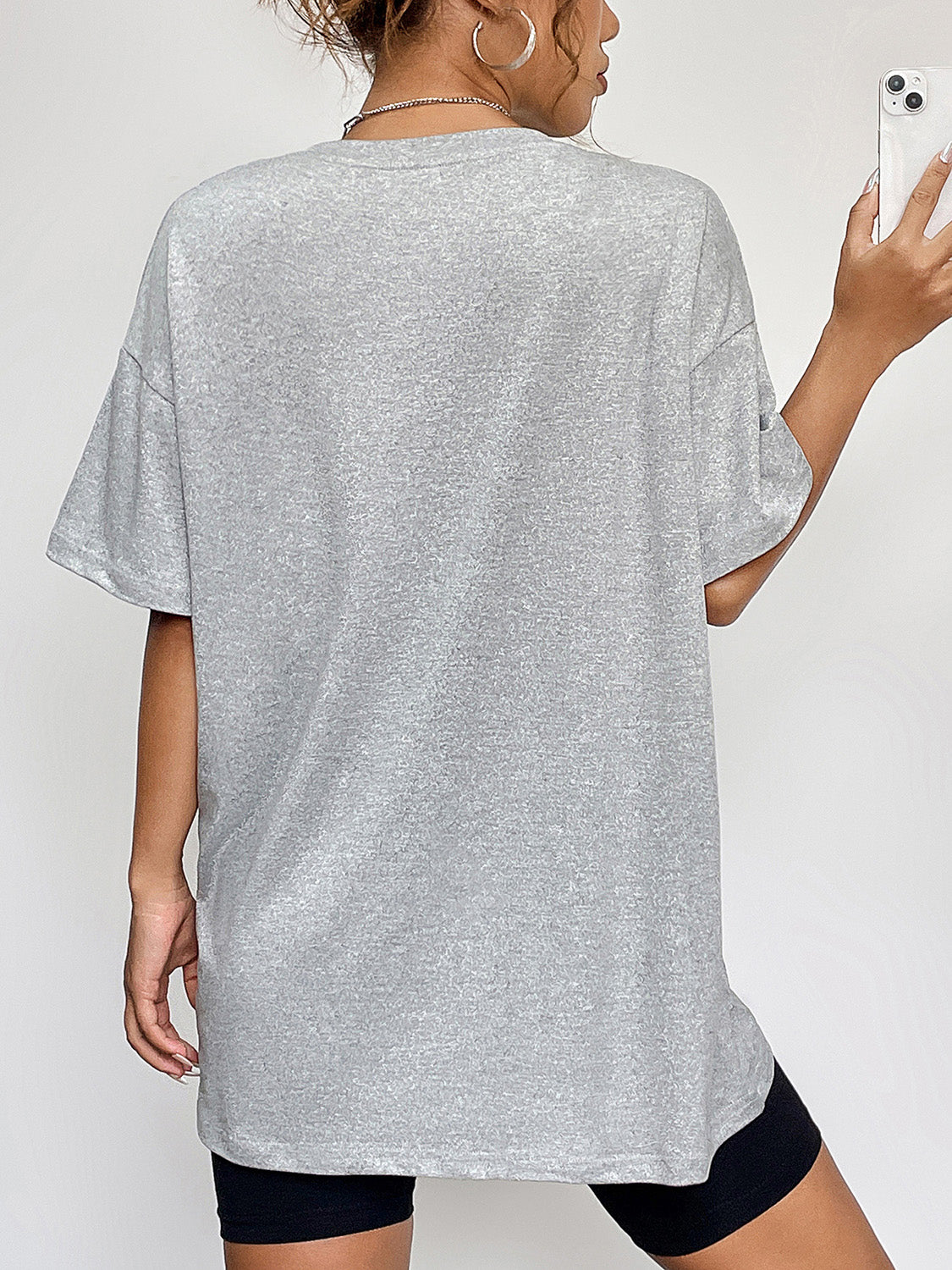 Round Neck Short Sleeve Ghost Graphic T-Shirt Trendsi