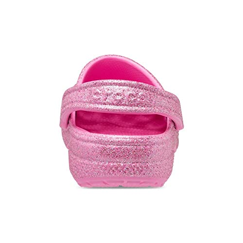 Crocs Unisex Men's and Women's Classic Sparkly Clog | Metallic and Glitter Shoes, Taffy Pink, 6 Men/8 Women Crocs