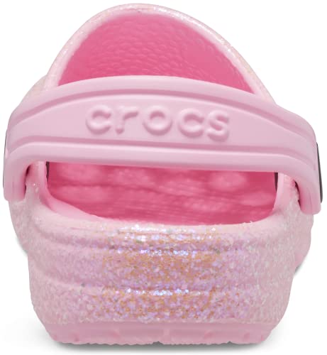 Crocs Classic Glitter Clogs, Flamingo, 3 US Unisex Little Kid Crocs