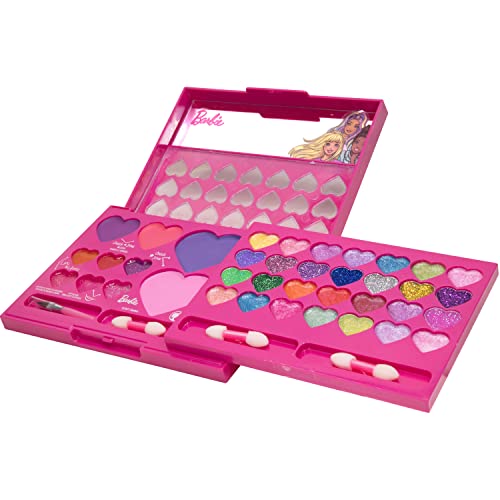Barbie - Townley Girl Beauty Compact Set Kit with Brushes, Eye Shadow Palette, 28 Eye Shadows, 6 Lip Gloss & 4 Blushes Makeup Set for Kids Girls, Ages 6+ Perfect for Parties, Sleepovers and Makeovers Townley Girl
