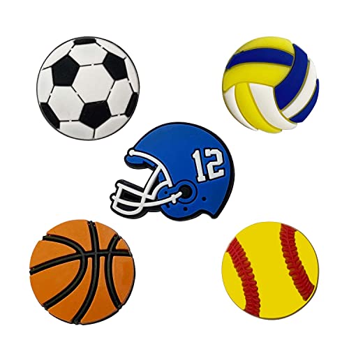 Canberly 30 PCS Shoe Charms Fits for Boys, Sports, Basketball, Football, Baseball, Soccer, Sneaker, Video Game Clogs Charms for Teens and Kids Canberly