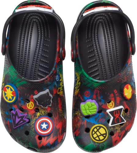 Crocs Kids' Superhero Clog , Marvel/Black, 3 Little Kid Crocs