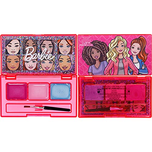 Barbie - Townley Girl 15 Pcs Makeup Filled Backpack Cosmetic Gift Set with Mirror includes Lip Gloss, Nail Polish, Hair Bow & more! for Kids Girls, Ages 3+ perfect for Parties, Sleepovers & Makeovers Townley Girl