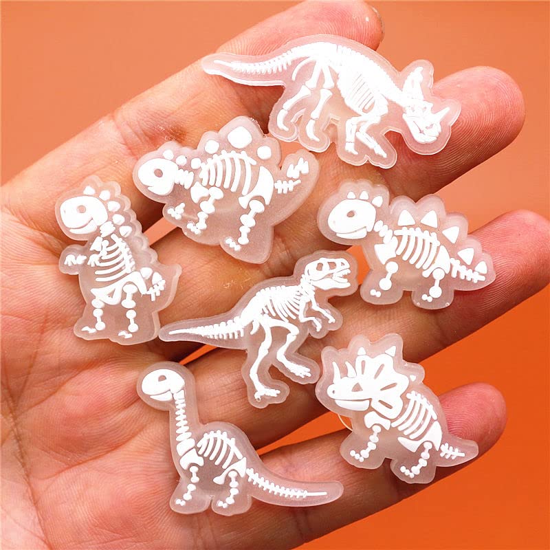 pequano 14 PCS luminous Dinosaur Shoe Charms Decoration, PVC Pins Decoration for Shoes Bracelets Dinosaurs Themed Party Favor pequano