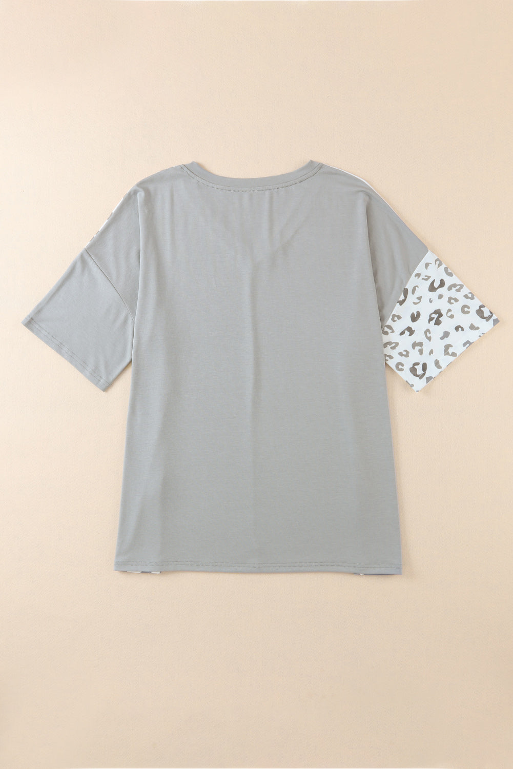 Plus Size Leopard V-Neck T-Shirt Trendsi