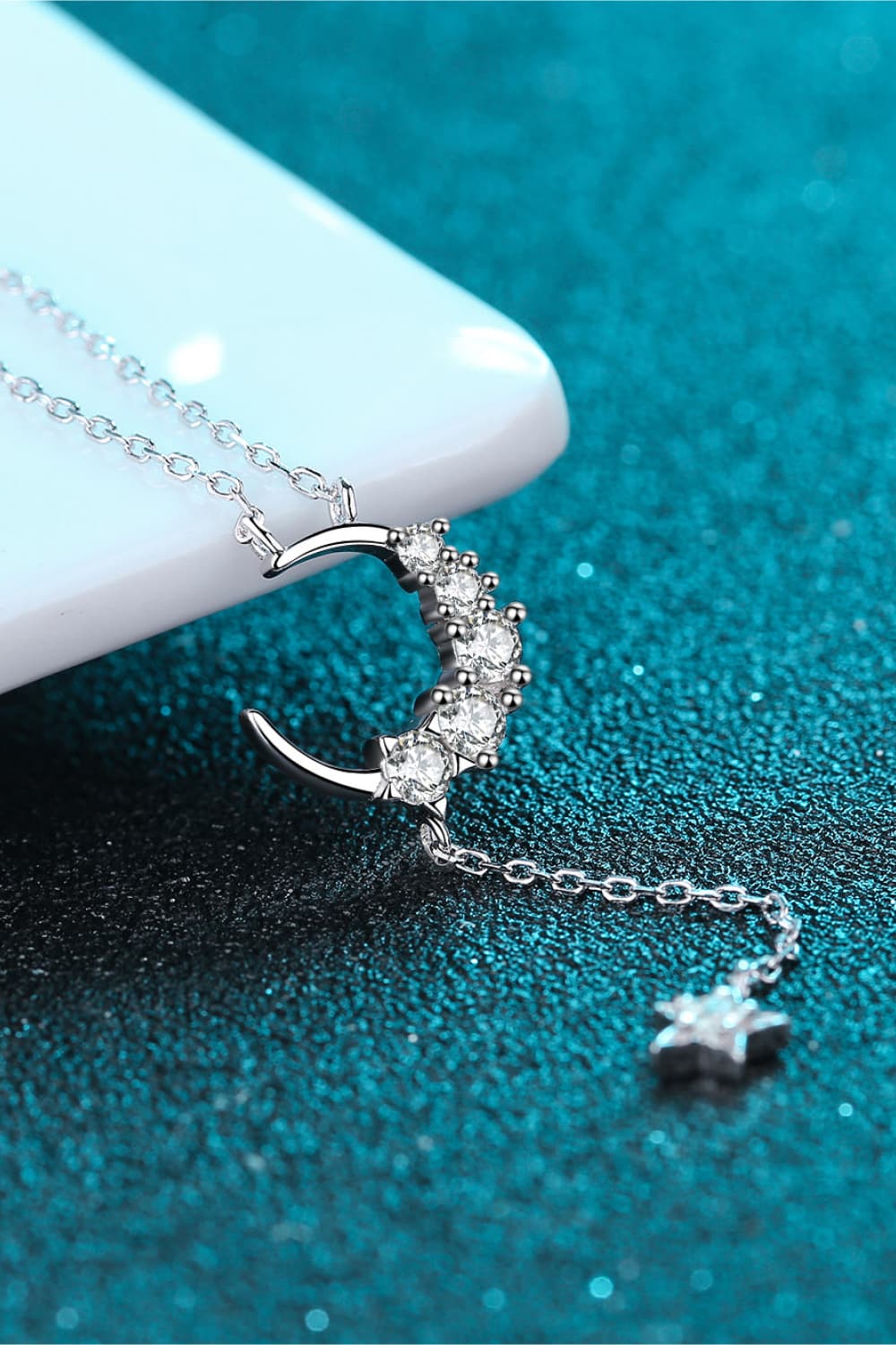Star & Moon Moissanite Necklace Trendsi