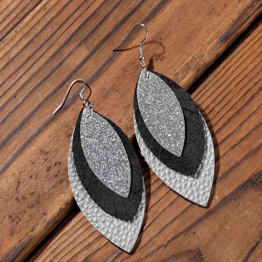 PU Leather Drop Earrings Trendsi