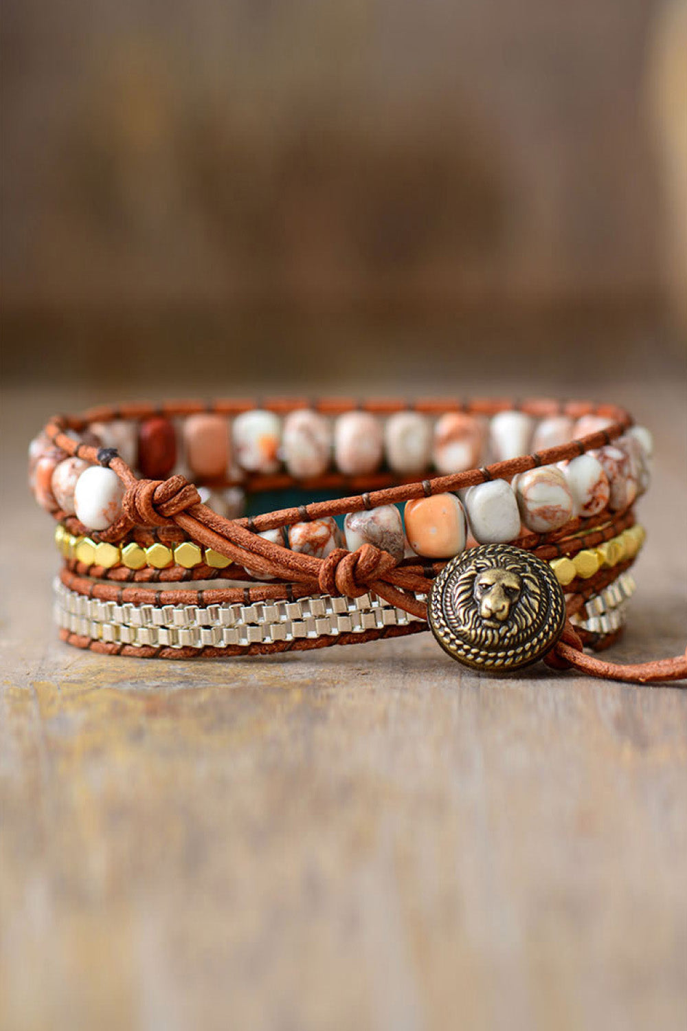 Handmade Natural Stone Copper Bracelet Trendsi