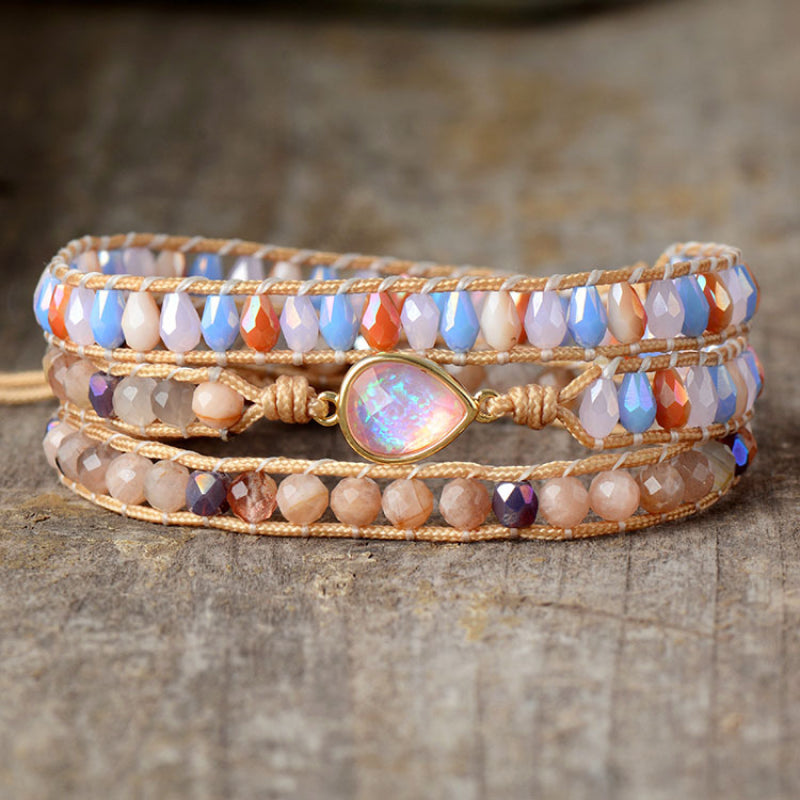 Opal Beaded Bracelet Trendsi