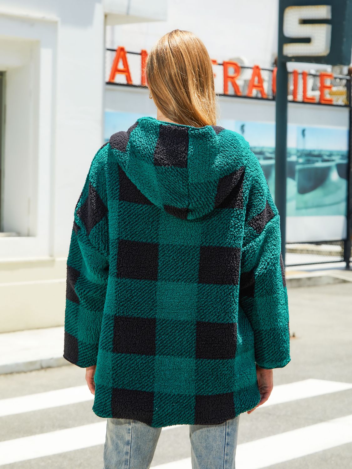 Two-Side Wear Hooded Jacket Trendsi