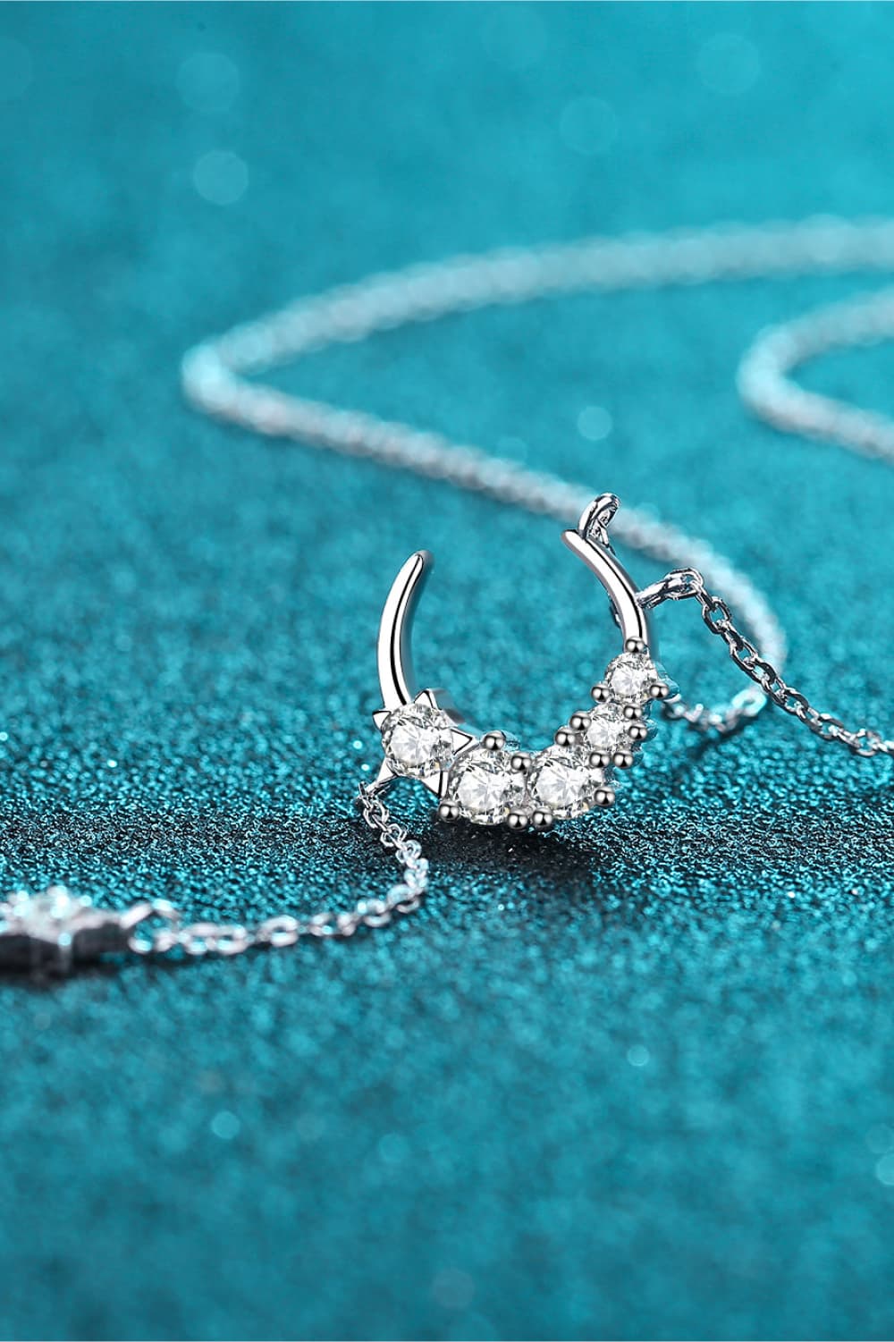 Star & Moon Moissanite Necklace Trendsi