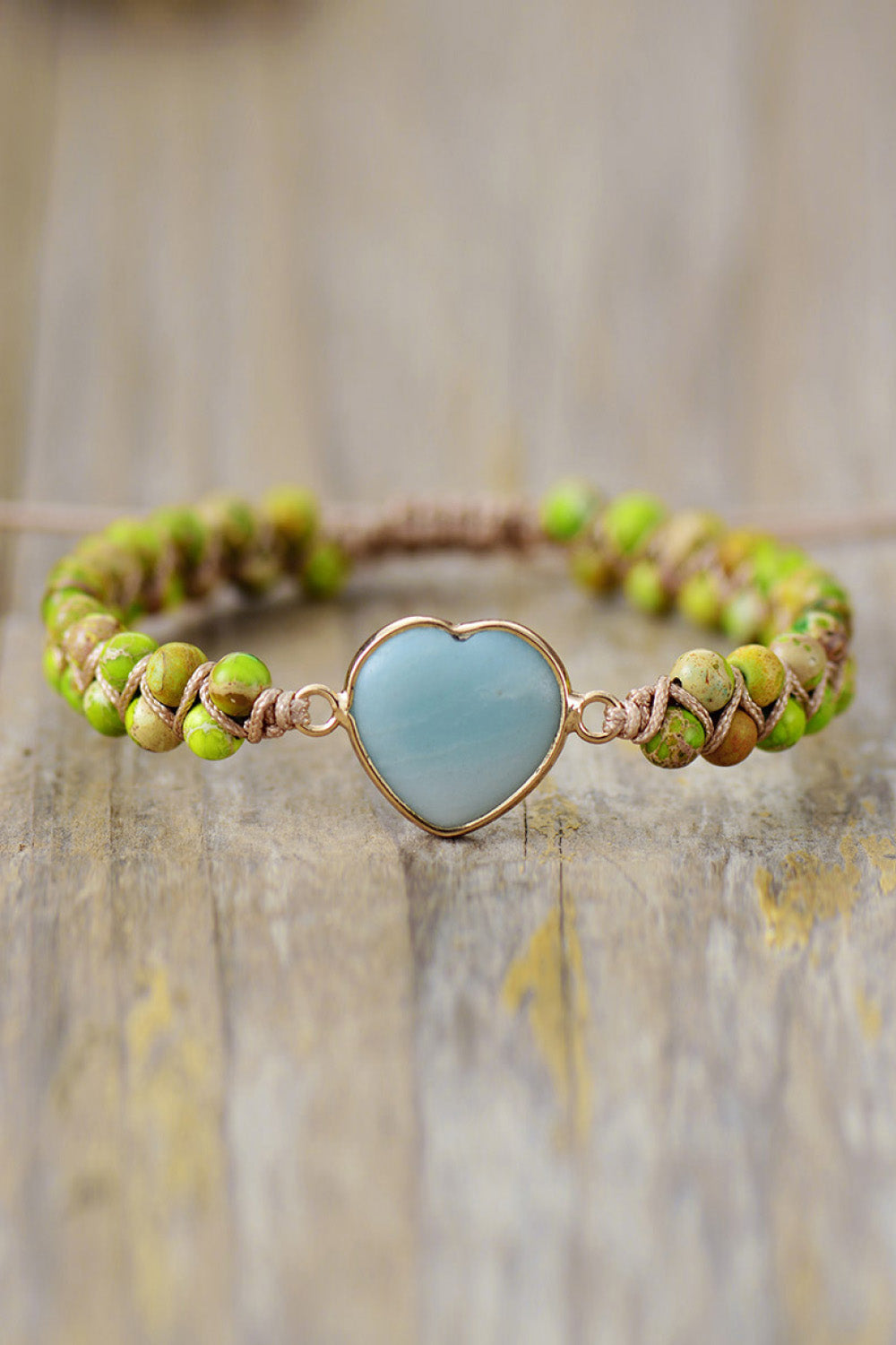 Handmade Heart Shape Natural Stone Bracelet Trendsi