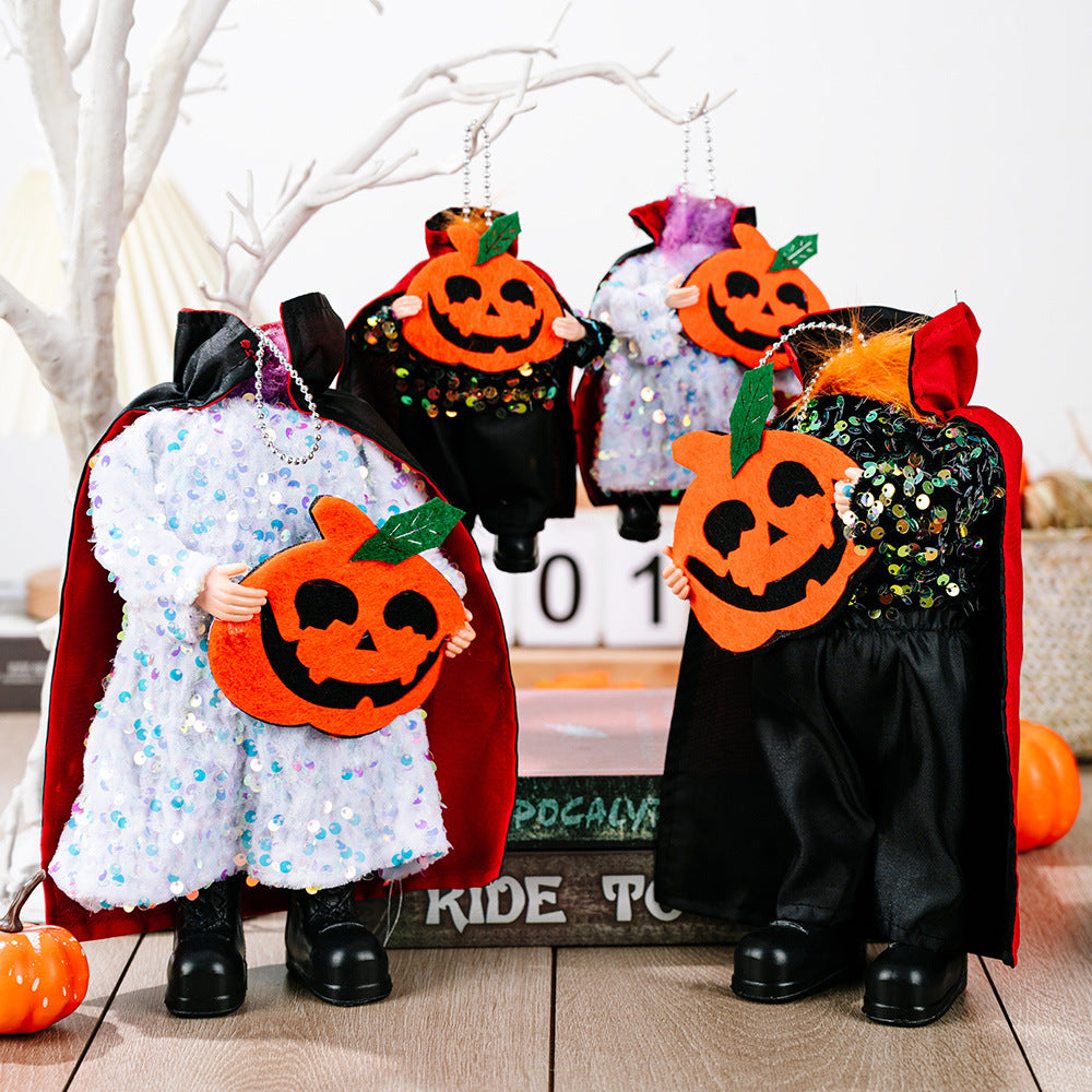 Two-Piece Sequin Halloween Hanging Widgets Trendsi