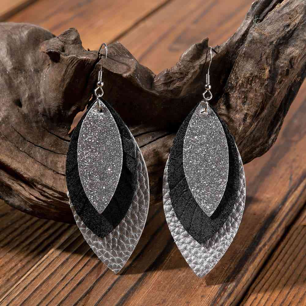 PU Leather Drop Earrings Trendsi