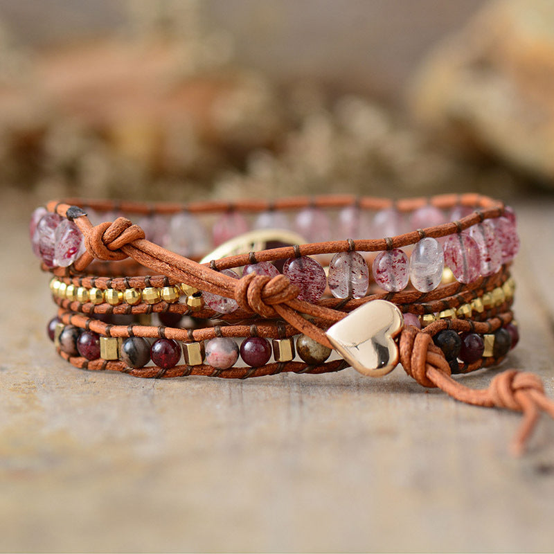 Natural Stone Layered Bracelet Trendsi