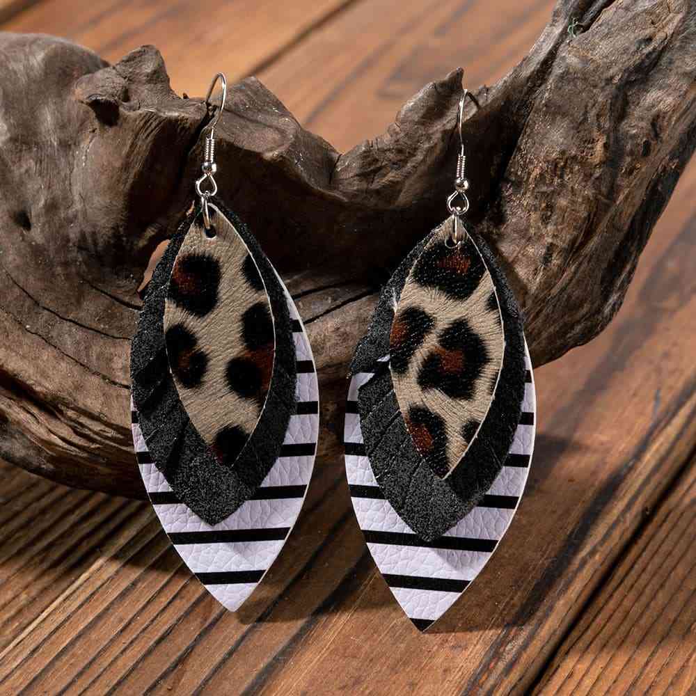 PU Leather Drop Earrings Trendsi