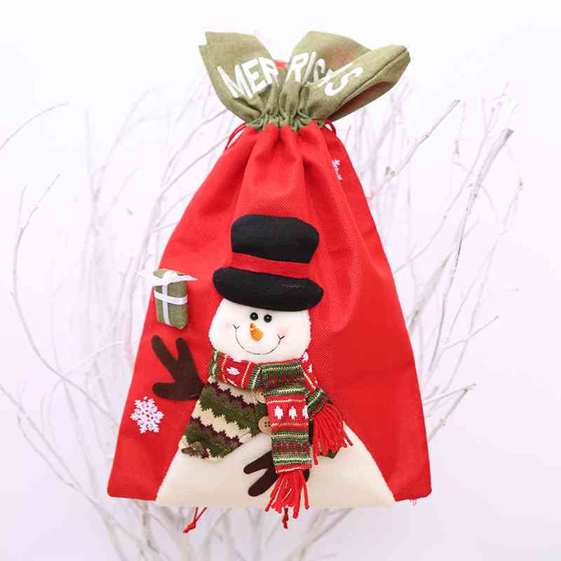 Drawstring Christmas Gift Bag Trendsi