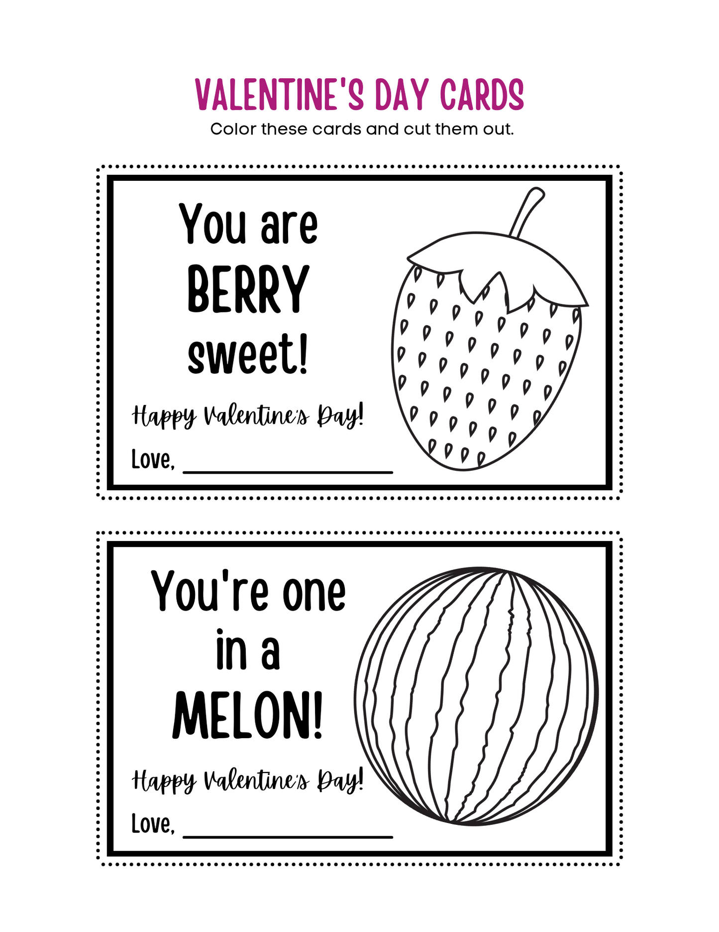 Valentines Printables 💕 honeybaby.shop