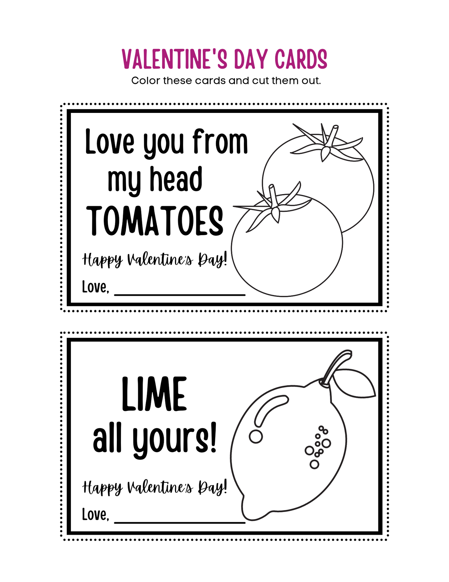 Valentines Printables 💕 honeybaby.shop