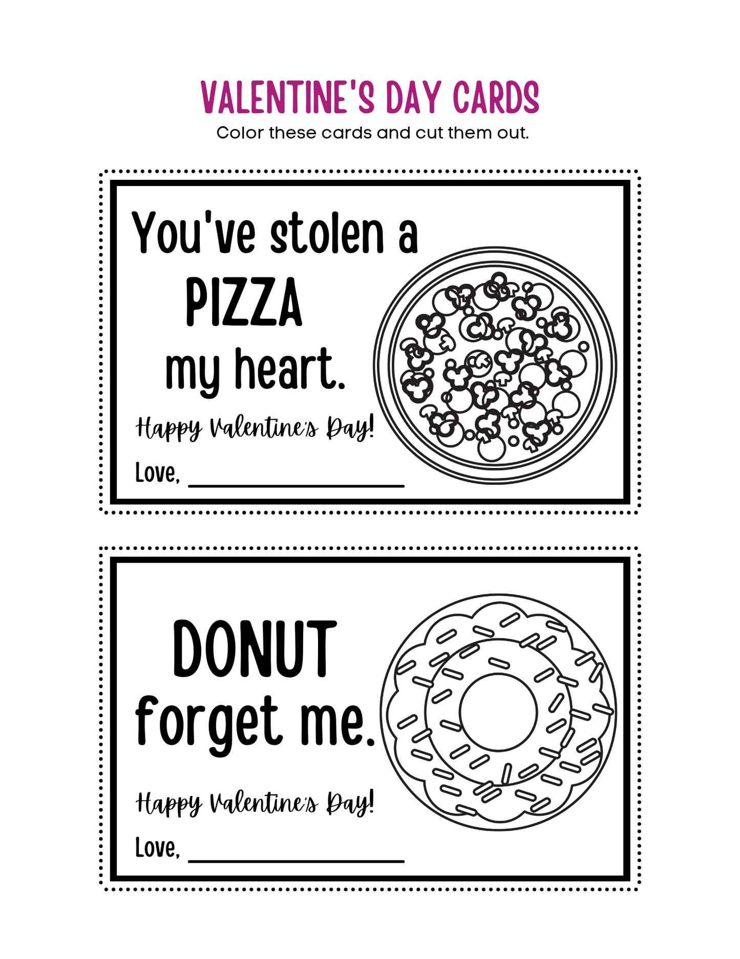 Valentines Printables 💕 honeybaby.shop