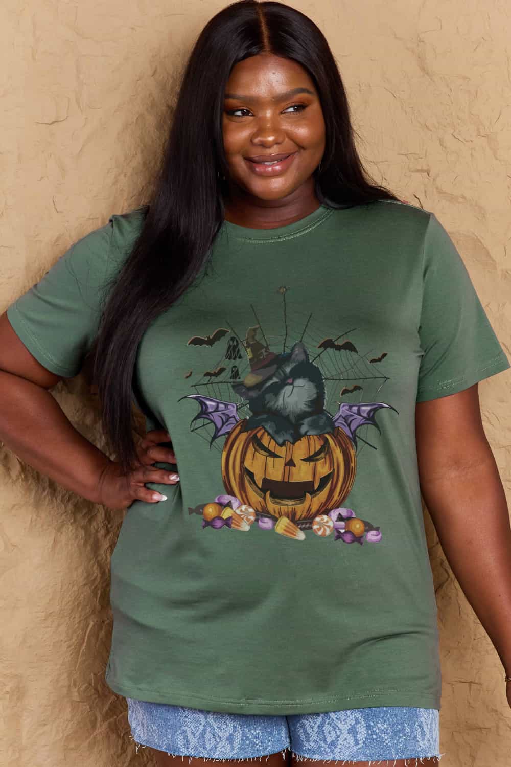 Simply Love Full Size Jack-O'-Lantern Graphic T-Shirt Trendsi