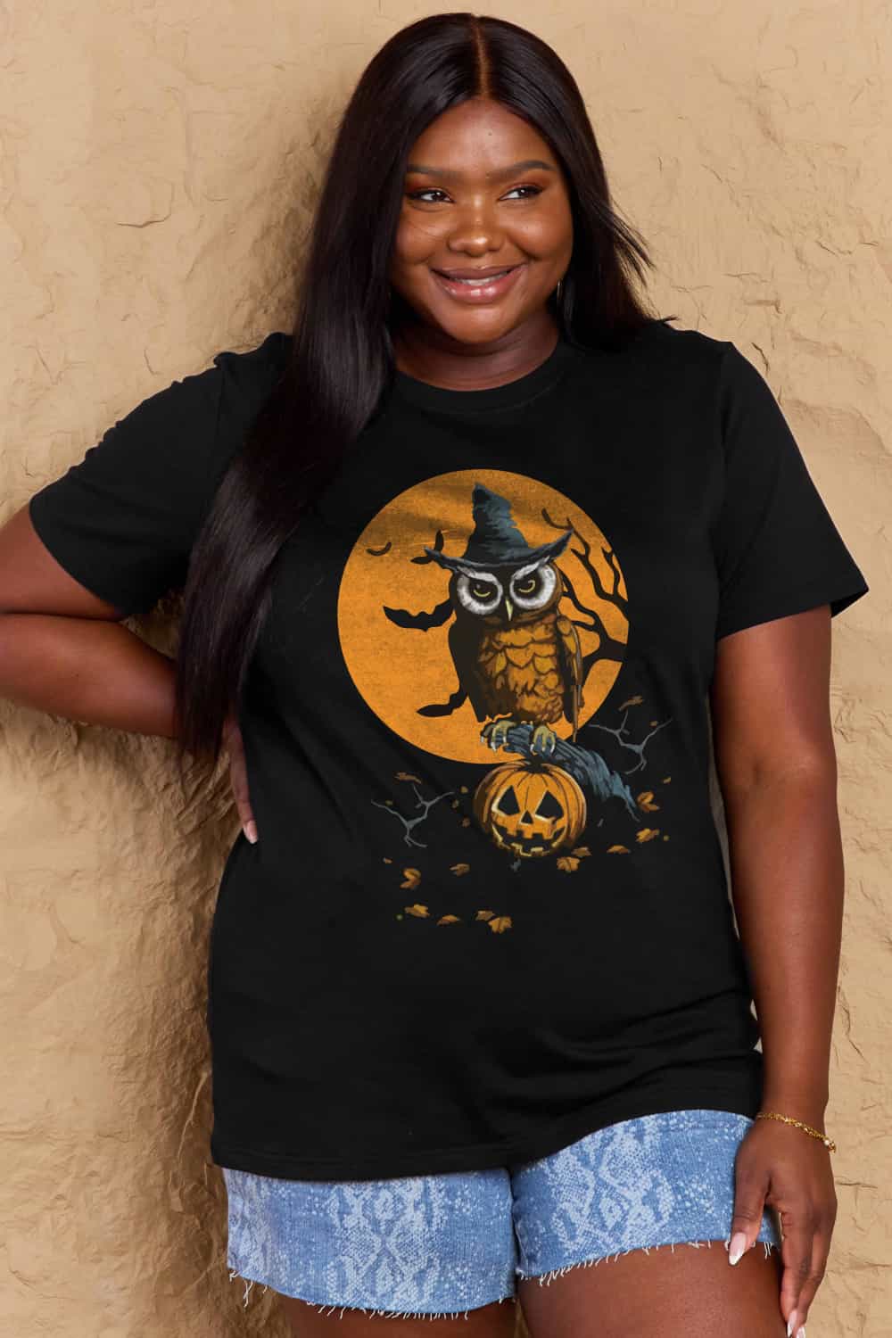 Simply Love Full Size Holloween Theme Graphic Cotton T-Shirt Trendsi