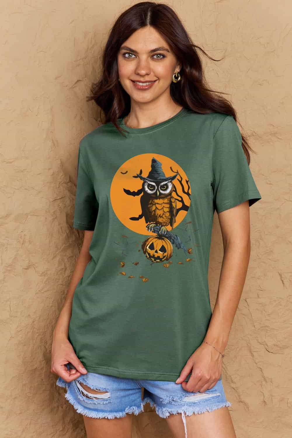 Simply Love Full Size Holloween Theme Graphic Cotton T-Shirt Trendsi