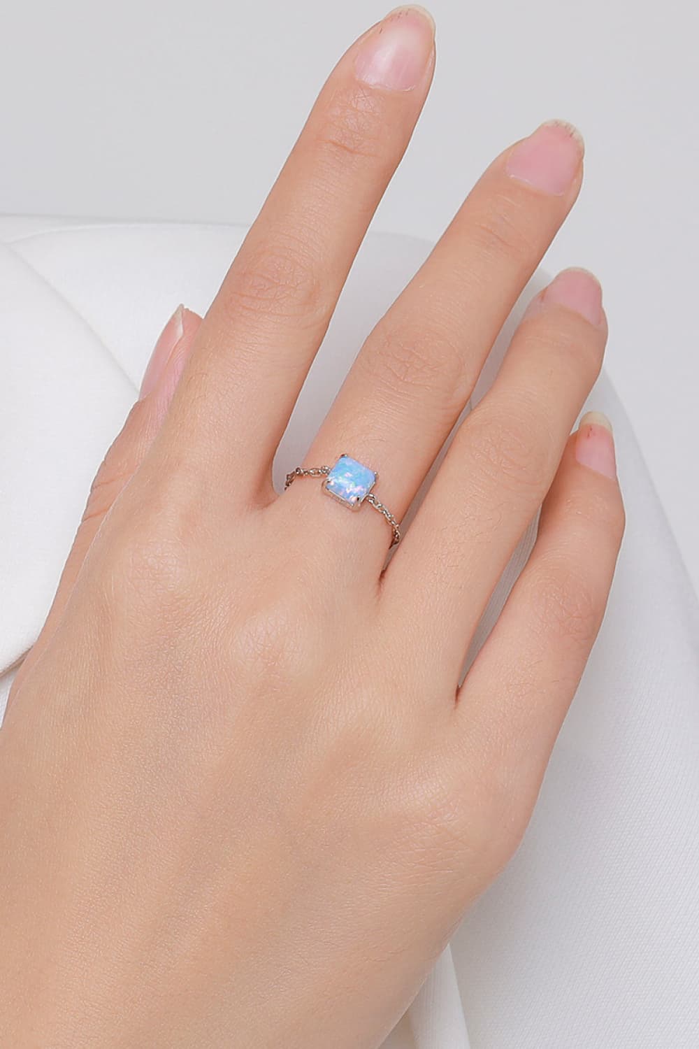 925 Sterling Silver Opal Ring Trendsi