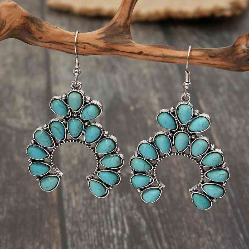 Artificial Turquoise Drop Earrings Trendsi