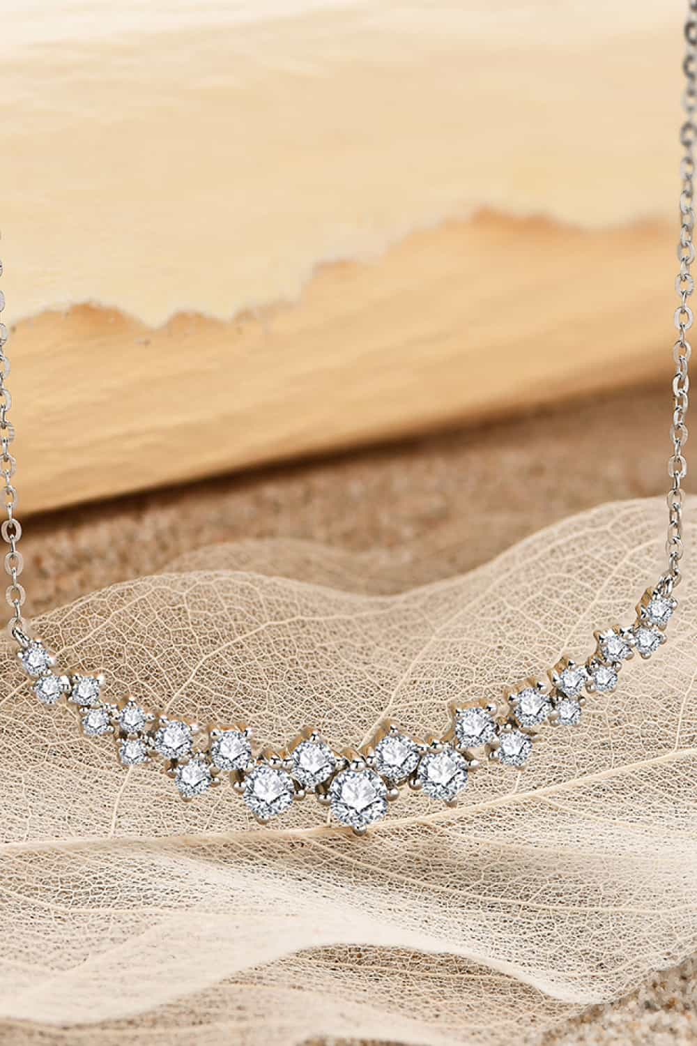 1.64 Carat Moissanite 925 Sterling Silver Necklace Trendsi