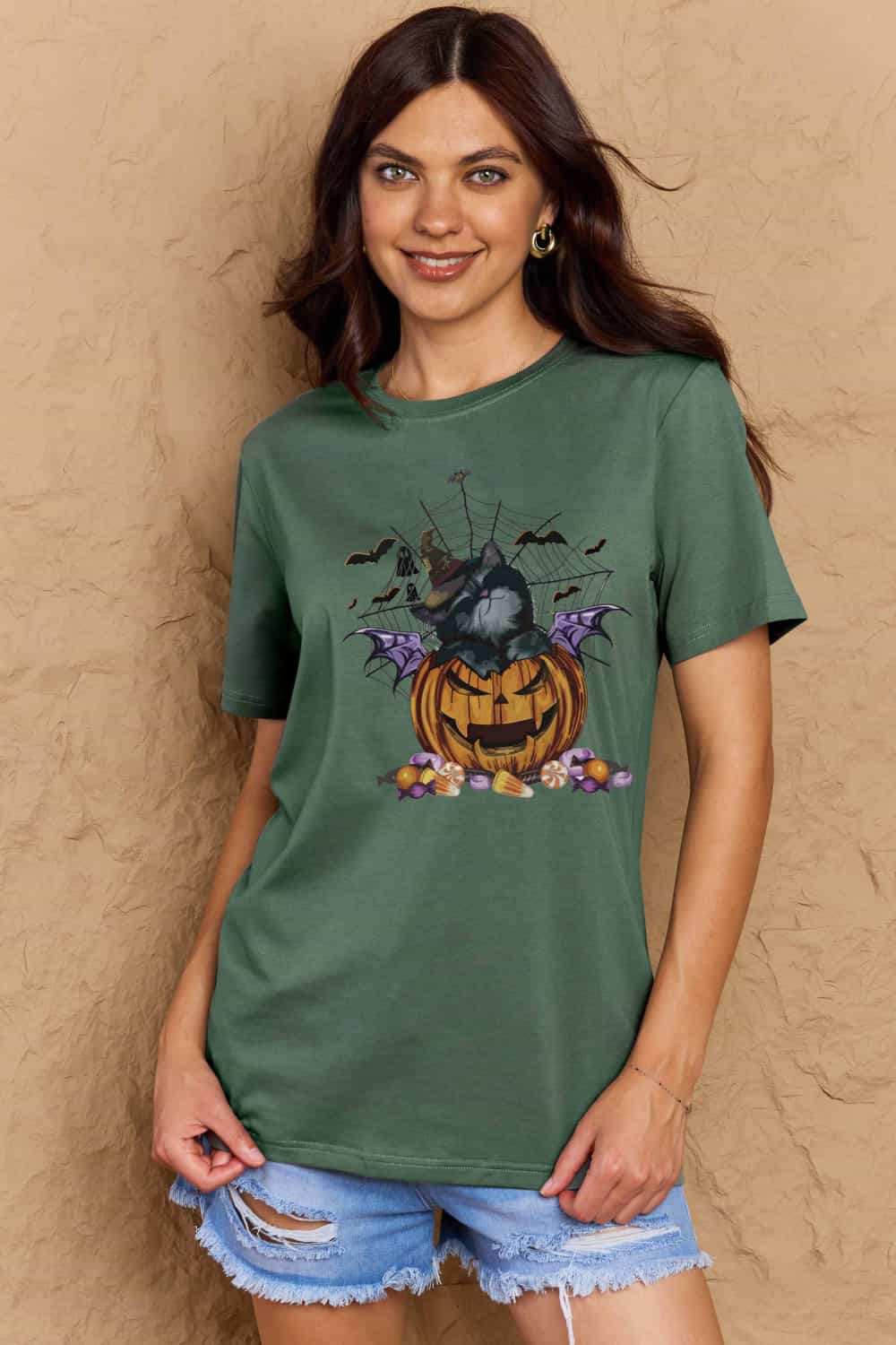 Simply Love Full Size Jack-O'-Lantern Graphic T-Shirt Trendsi