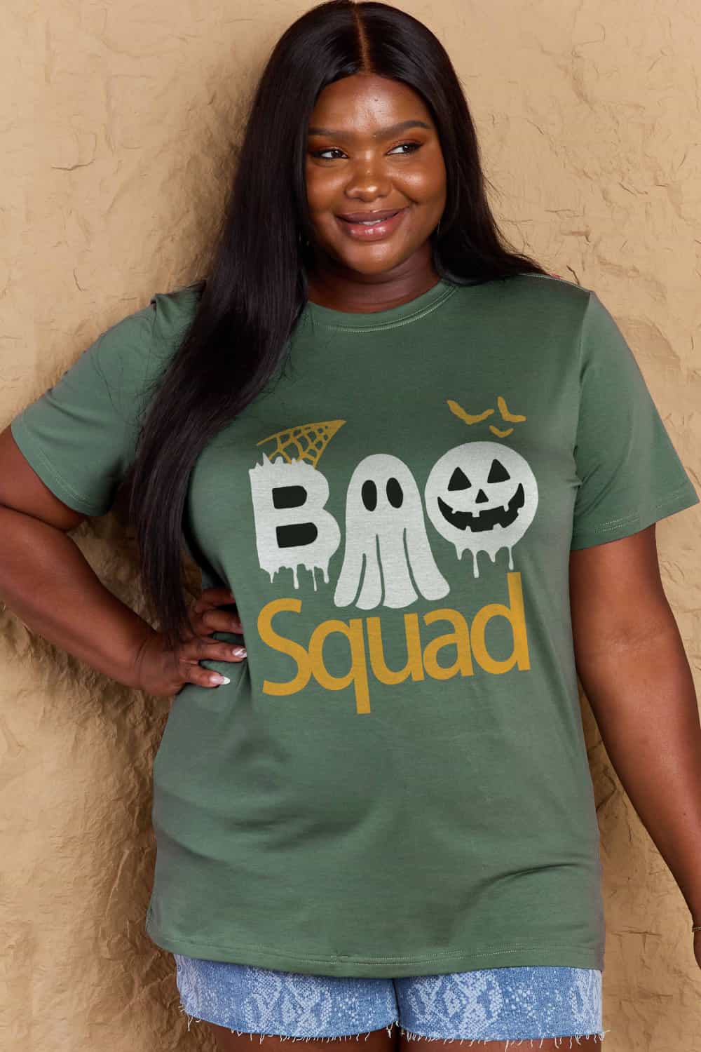 Simply Love Full Size BOO SQUAD Graphic Cotton T-Shirt Trendsi