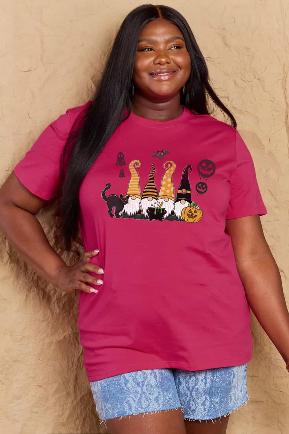Simply Love Full Size Halloween Theme Graphic Cotton T-Shirt Trendsi