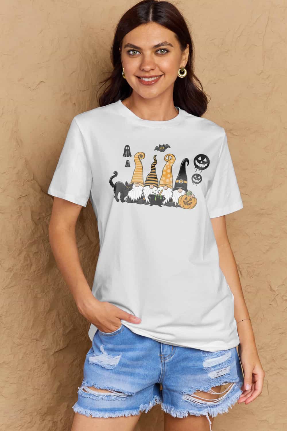 Simply Love Full Size Halloween Theme Graphic Cotton T-Shirt Trendsi