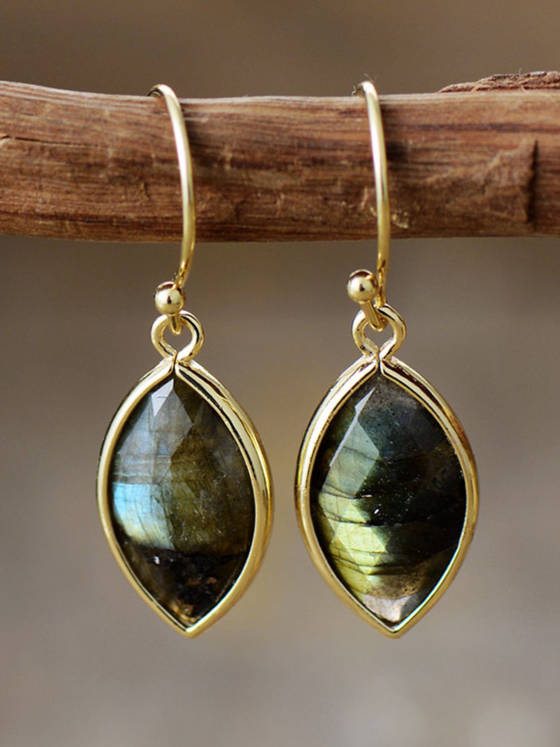 Geometrical Shape Natural Stone Dangle Earrings Trendsi