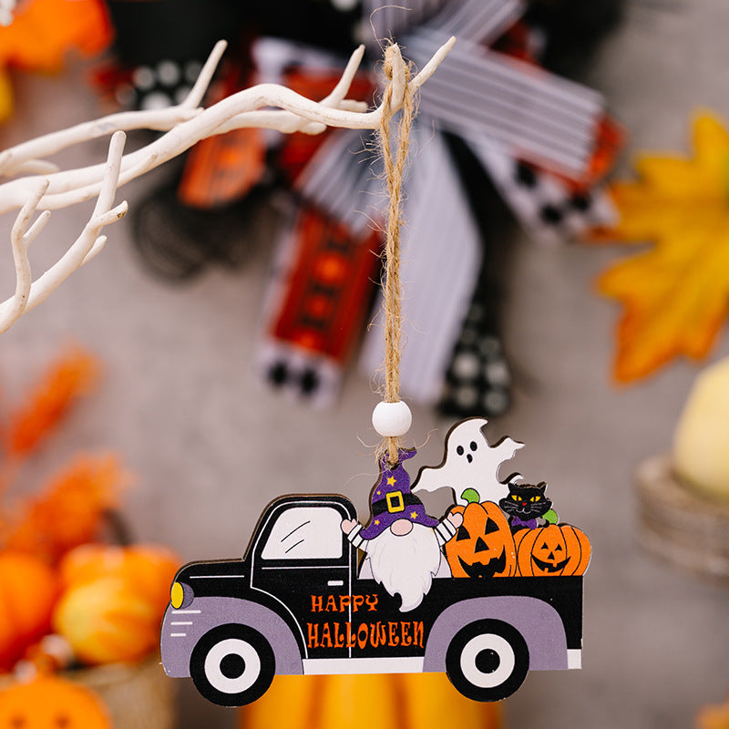 4-Piece Halloween Element Car-Shape Hanging Widgets Trendsi