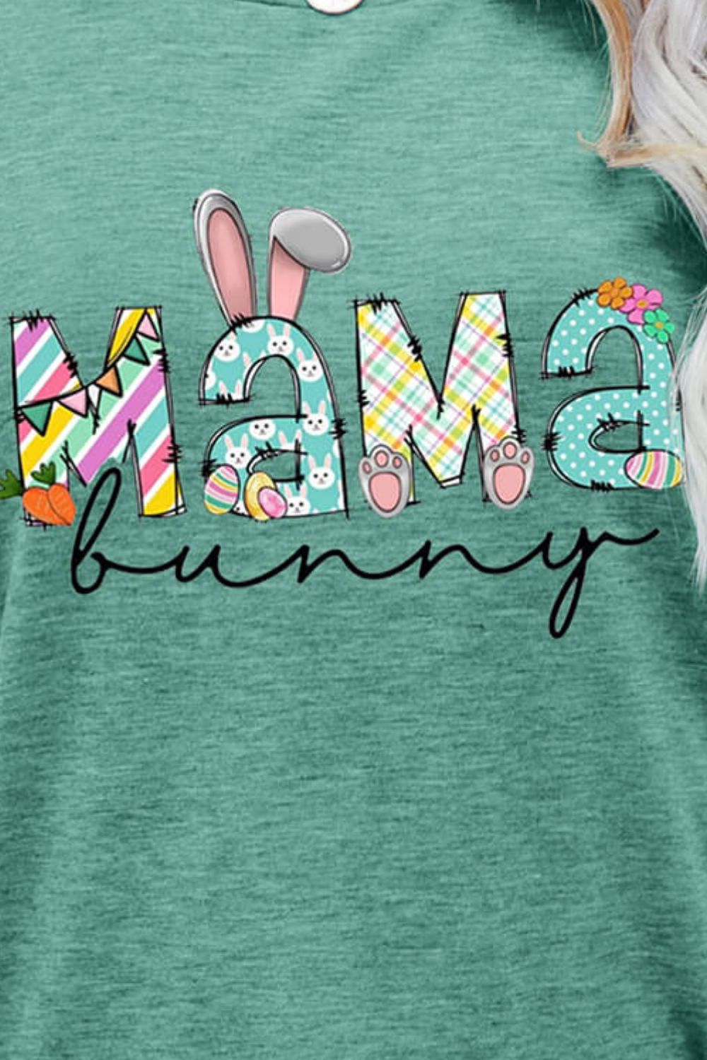 MAMA BUNNY Easter Graphic Tee Trendsi