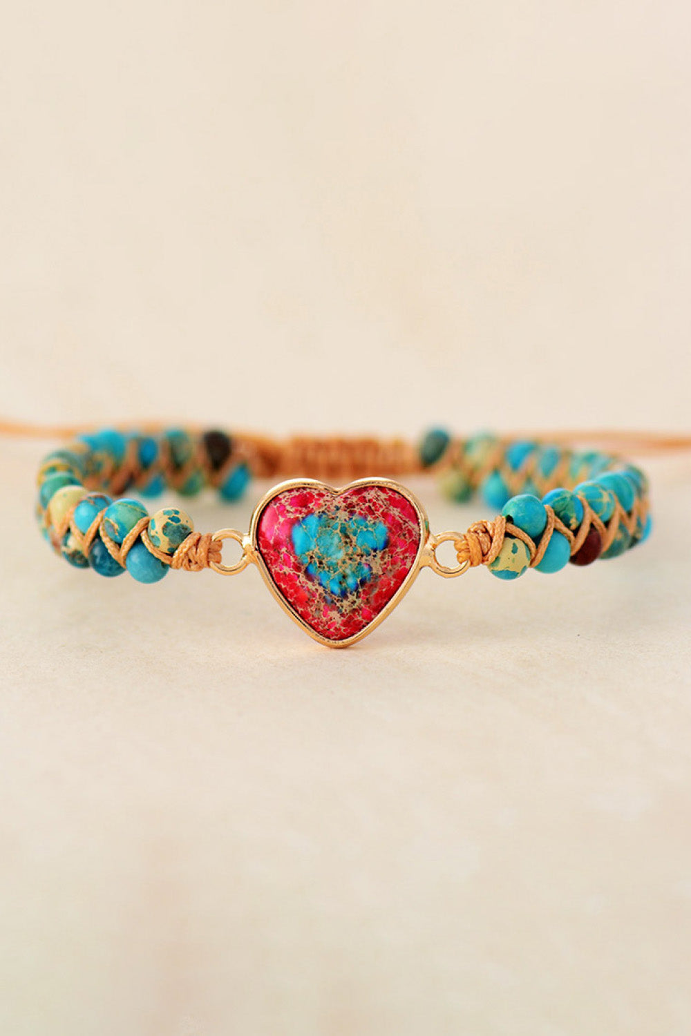 Handmade Heart Shape Natural Stone Bracelet Trendsi