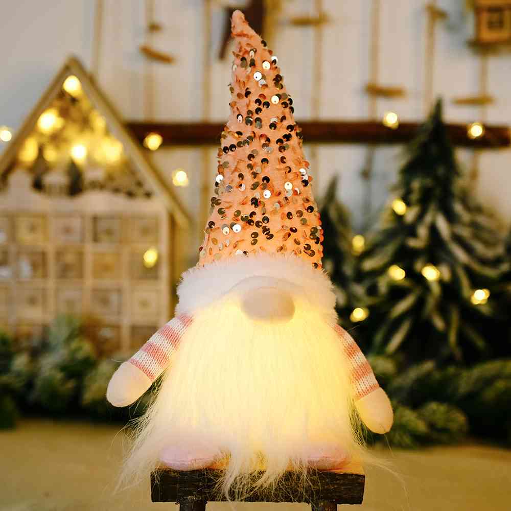 Sequin Light-Up Faceless Gnome Trendsi