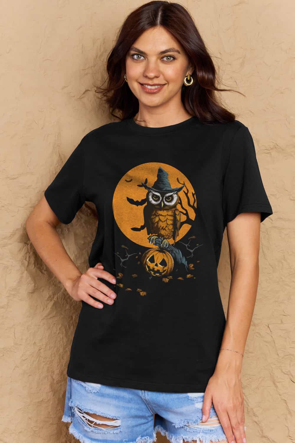 Simply Love Full Size Holloween Theme Graphic Cotton T-Shirt Trendsi