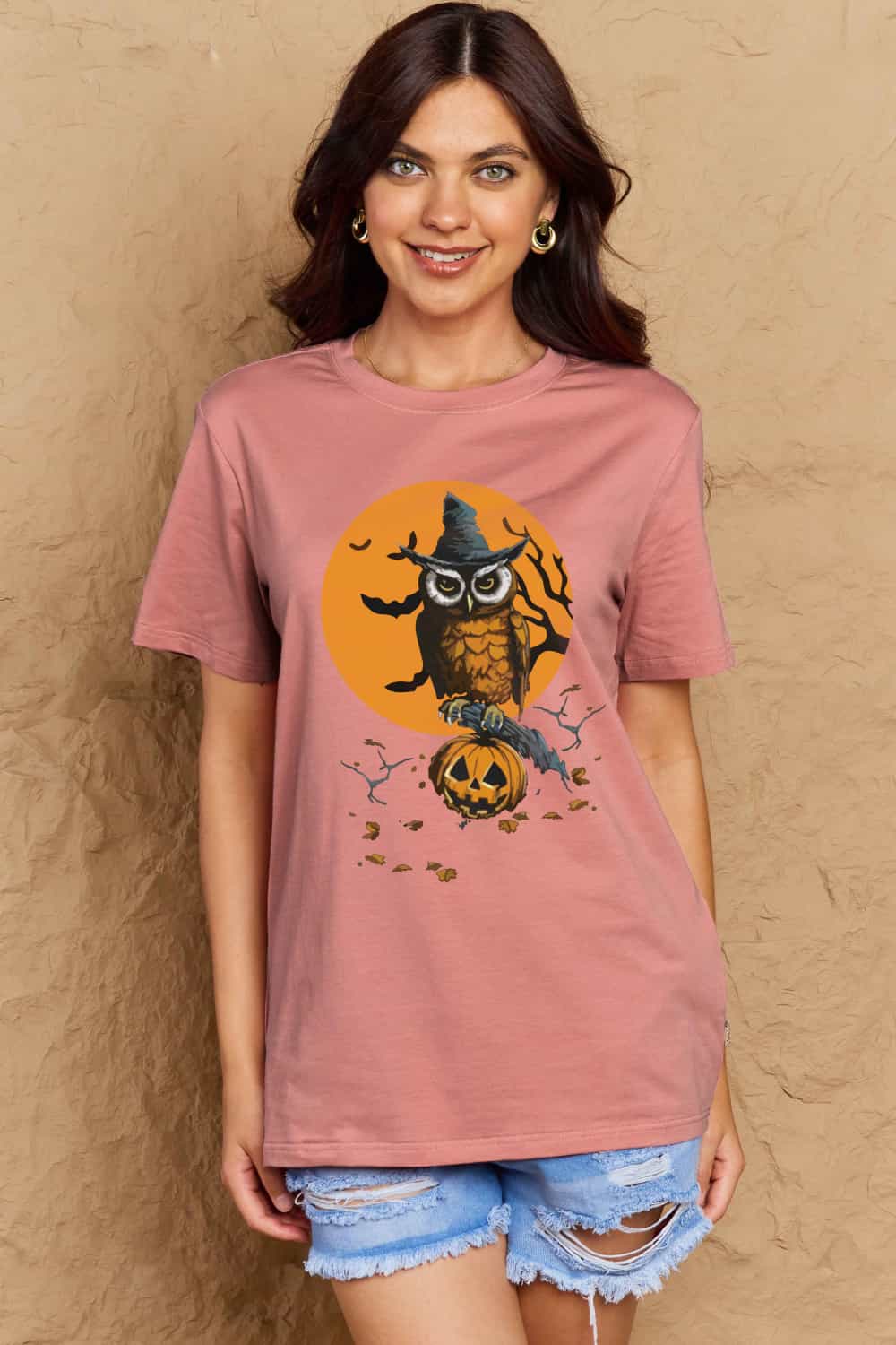 Simply Love Full Size Holloween Theme Graphic Cotton T-Shirt Trendsi