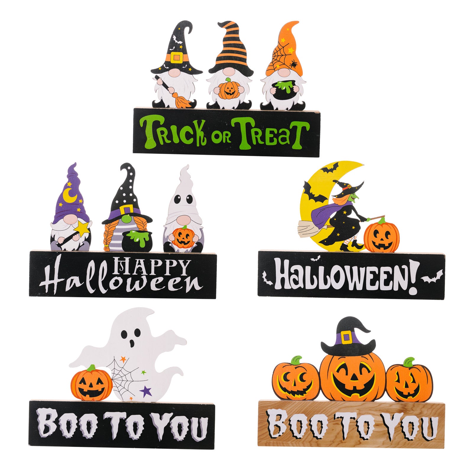 Assorted 2-Piece Halloween Element Ornaments Trendsi