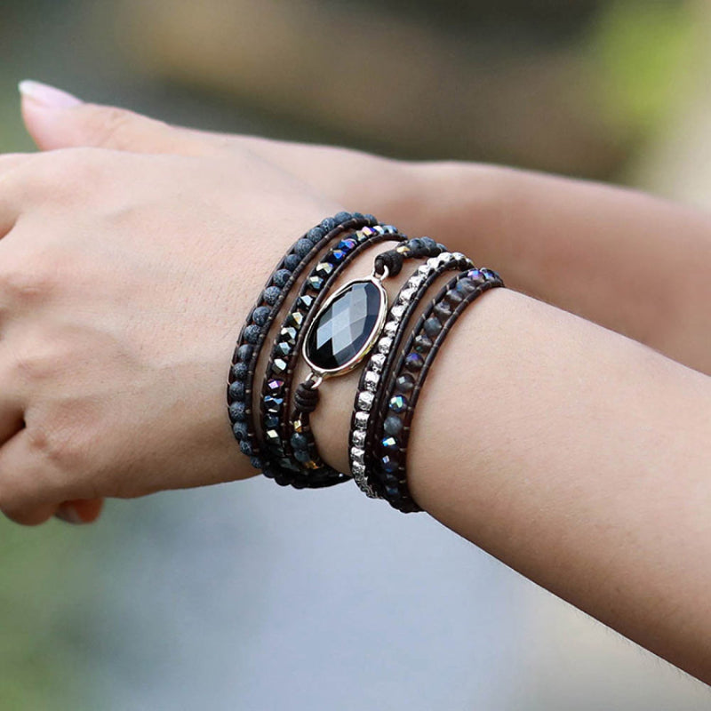 Agate Beaded Bracelet Trendsi