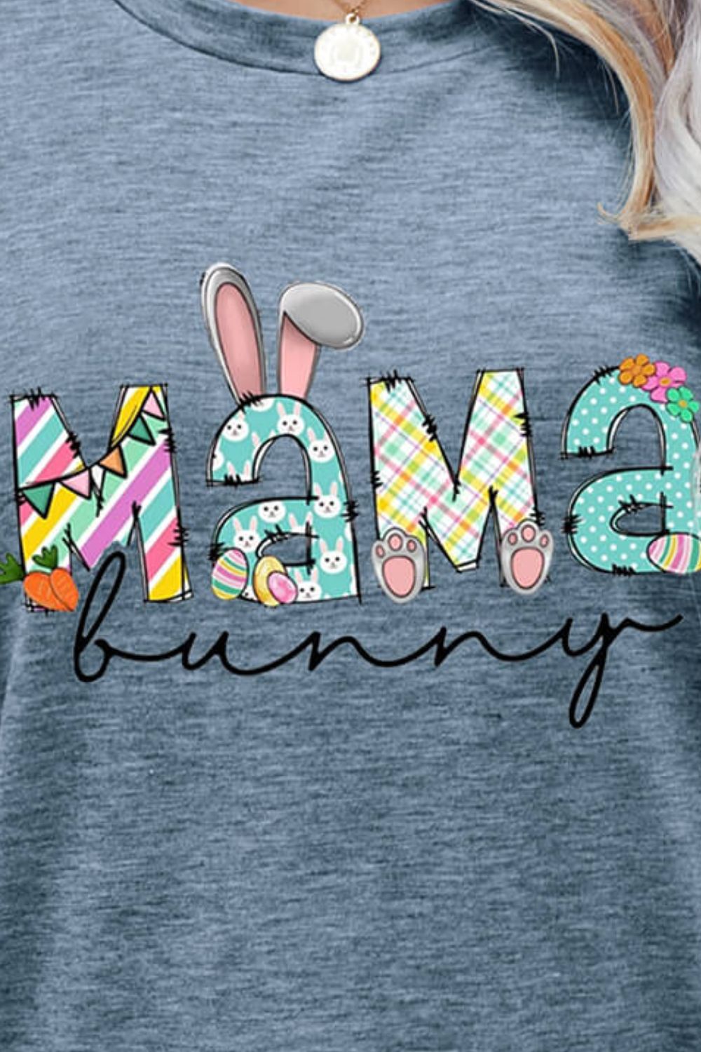 MAMA BUNNY Easter Graphic Tee Trendsi
